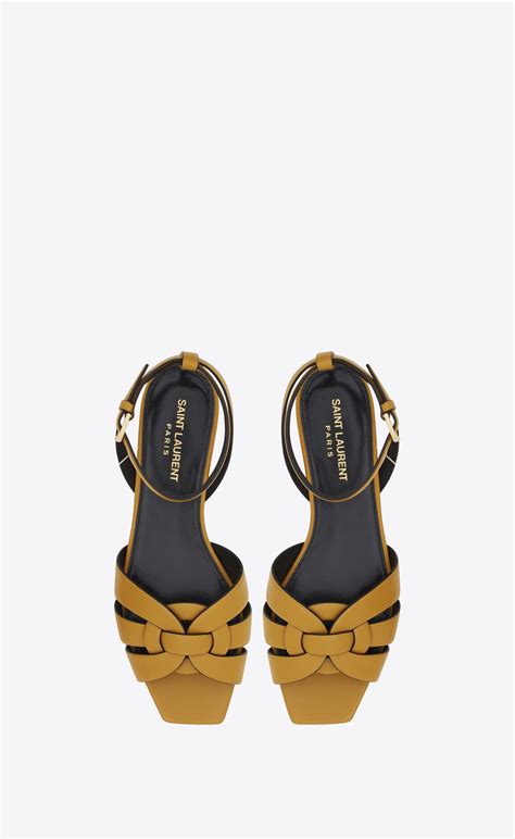 ysl flat|Saint Laurent Tribute Flat Sandals .